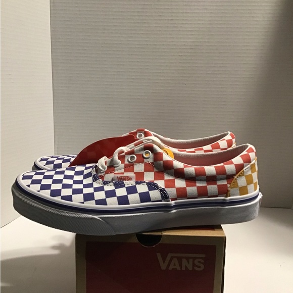 Van’s Era Tri-Checkerboard Kids Sneakers (NWT) - Picture 7 of 11